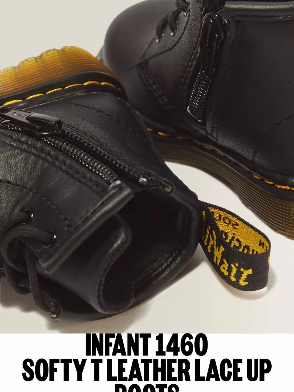 EUC INFANT 1460 SOFTY T LEATHER LACE UP BOOTS